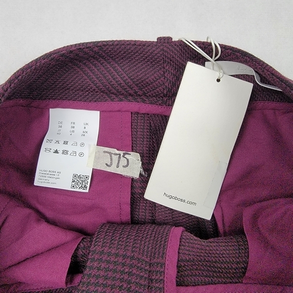 NWT Boss Hugo Boss heratige plaid wool blend Hanette slim trouser  #darkacademia - Picture 8 of 9